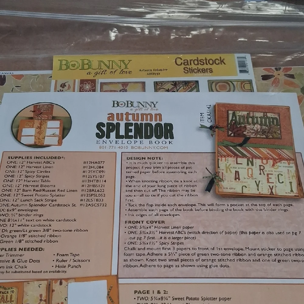 Autumn Splendor Paper Kit Envelope Book- Multicolor - Picture 4 of 4